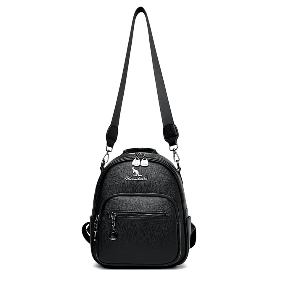 Women Travel Backpack for Teenager Girl 2024 Soft Leather Female Fashion 3 In 1 Bagpacks Large Capacity Ladies Mochilas Feminina Viralgem Store