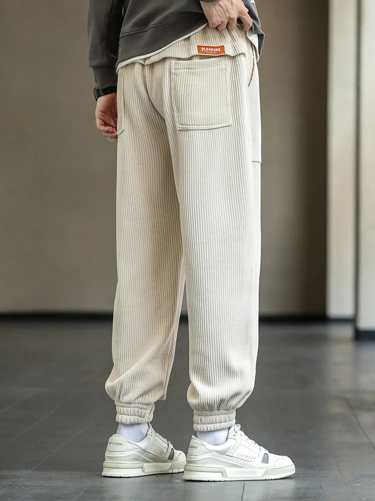 Spring Autumn Corduroy Sweatpants Men Baggy Joggers Fashion Streetwear Loose Casual Harem Pants Plus SIze 8XL