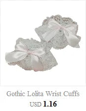 Steampunk Lolita Hand Sleeve Wrist Cuffs Ruffled Floral Lace Elastic Bracelet XX9D Viralgem Store