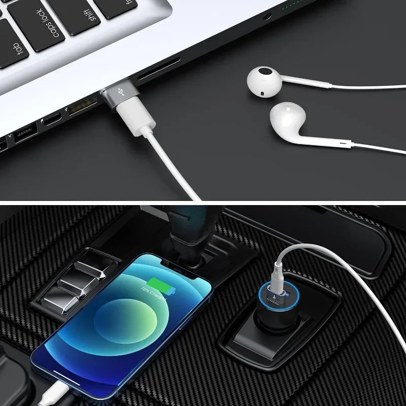 4-Pack USB C Female to USB Male Adapter Type C to USB A Charger Cable Converter,Compatible with iPhone iPad Samsung Galaxy Pixel