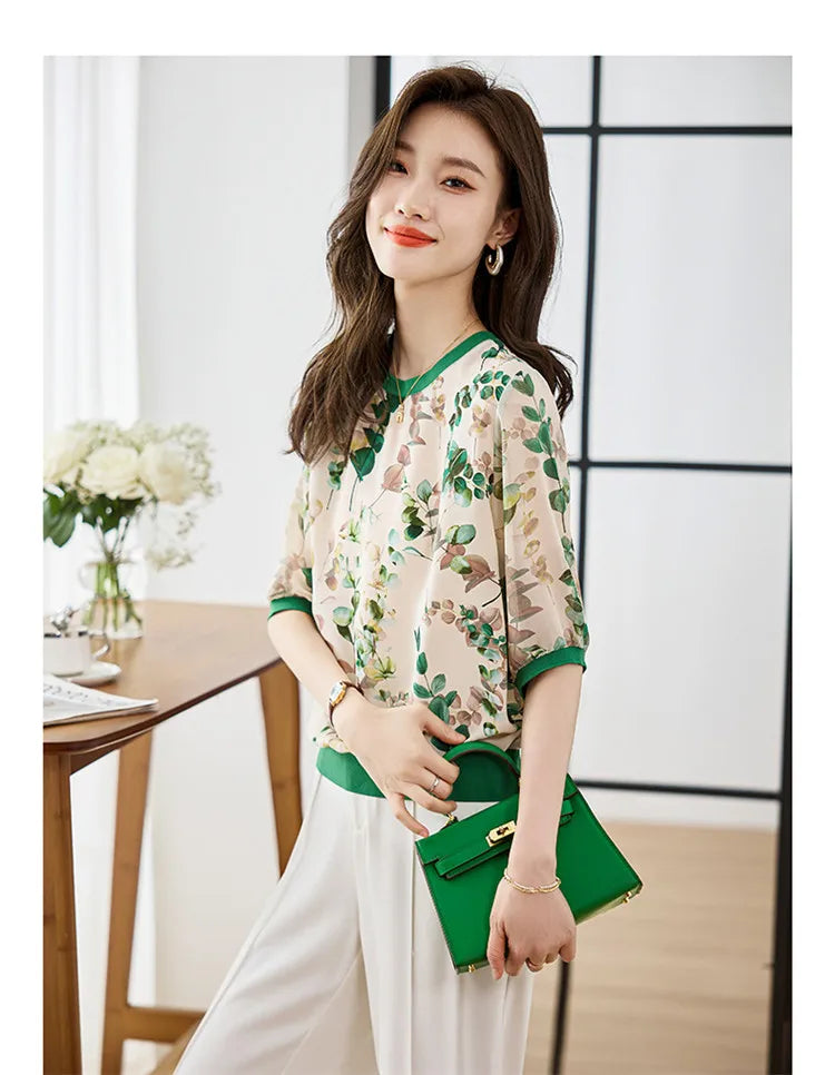 Trendy Ladies' Unique Design Short Sleeve T-shirts Fashion Print Tees for Women Cool Summer Daily T-shirts Casual Top