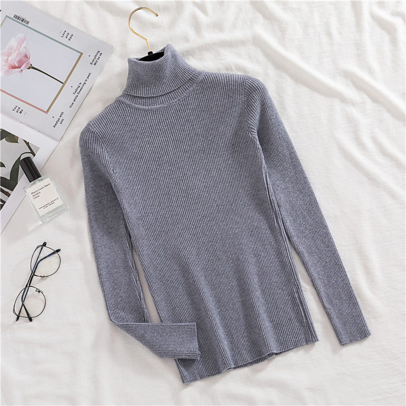Women Turtleneck Sweater Knitted Soft Pullovers Cashmere Jumpers Basic Soft Sweaters For Women 2024 Autumn Winter