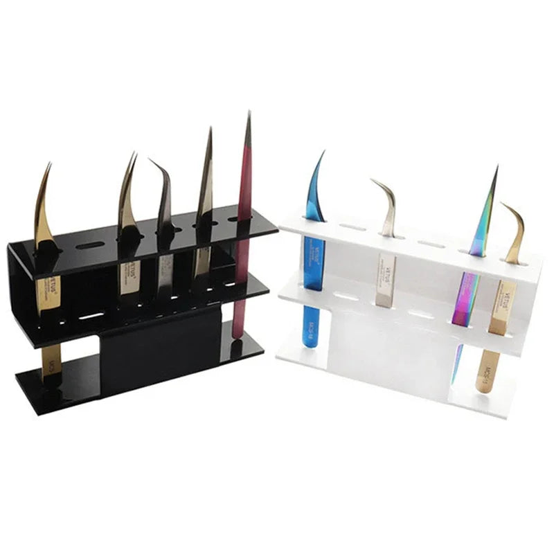 1PC Eyelash Tweezers Storage Rack Tweezer Organizer Holder Stand Eyelash Extension Tools Makeup Beauty Shelf 6/8 Holes