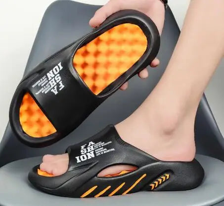 2023 NEW Men's Slippers Massage Slip-on Platform Slippers for Men Fashion Outdoor Beach Anti-slip Flip-Flops Man's Sandals 38-45