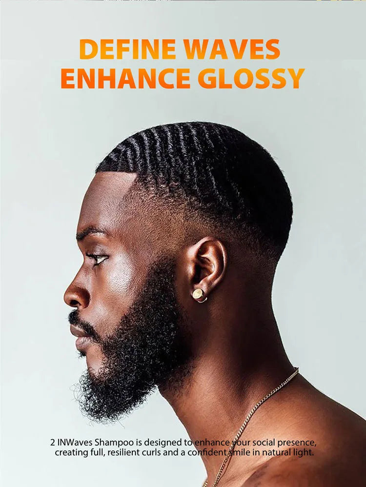 360 Wave Hair Wax Shampoo Kit Edge Control Gel Pomade Curly Hair Cream for African Men Grease Layered Style With Brush Tool Viralgem Store