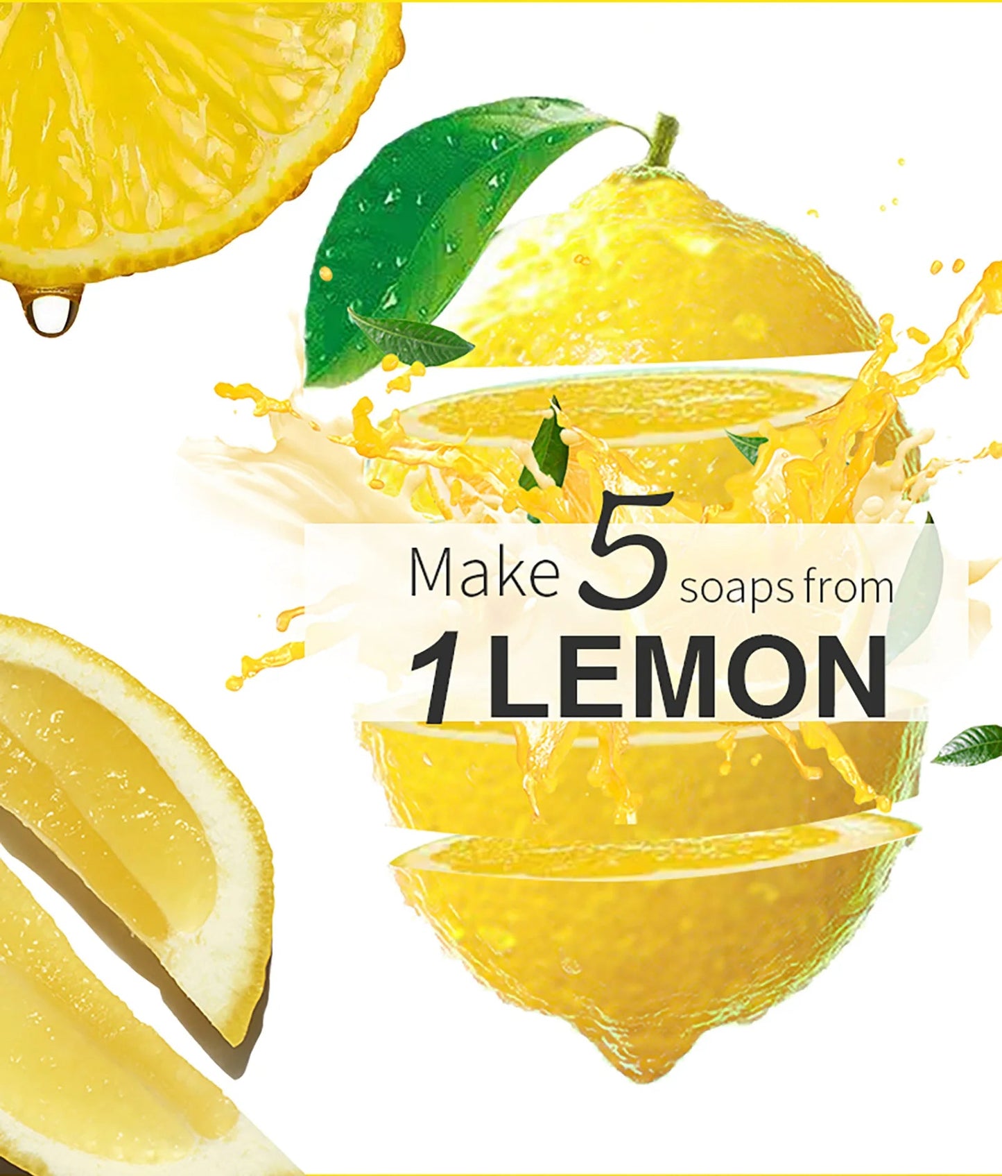 AILKE Spots Remover Soap Bars, Deep Cleansing, Moisturizing, Skin Glow, with Natural Lemon, Olive Oil, Cruelty Free Body Wash Viralgem Store