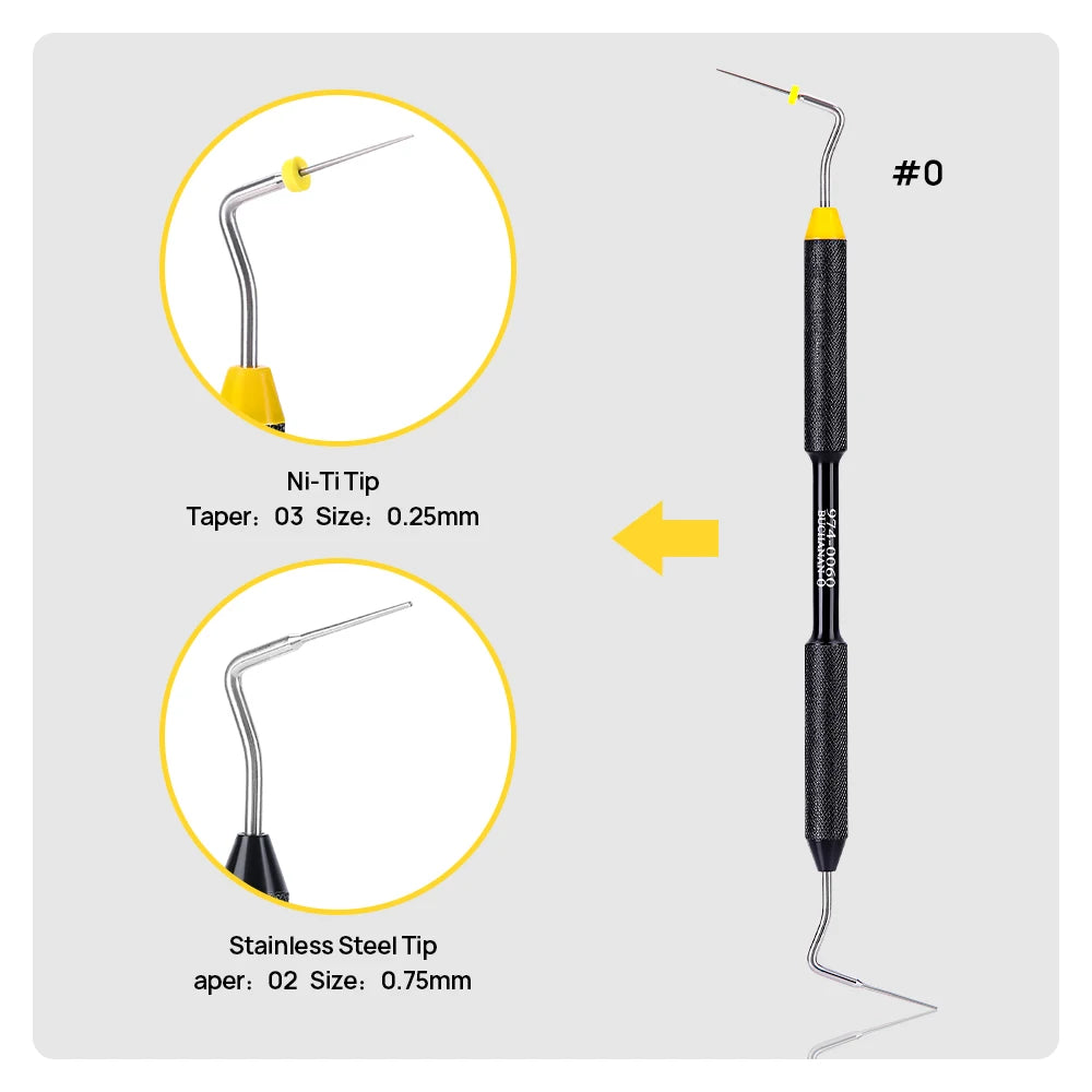 1Pcs AZDENT Dental Endo Buchanan Hand Plugger Fill Instrument NITI Tip #0 #1 #2 Endodontic Dentist Dentistry Tools