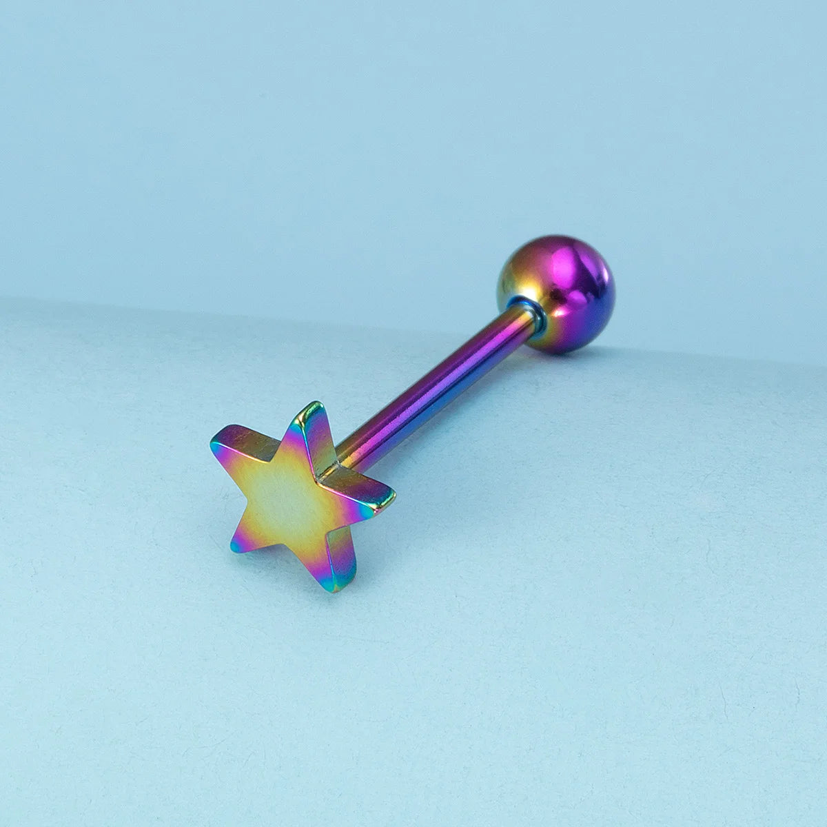 1-4pcs 14G Stainless Steel Tongue Rings Punk Straight Barbells Heart Star Maple Leaf Anchor Cross Tongue Piercing Jewelry Unisex Viralgem Store