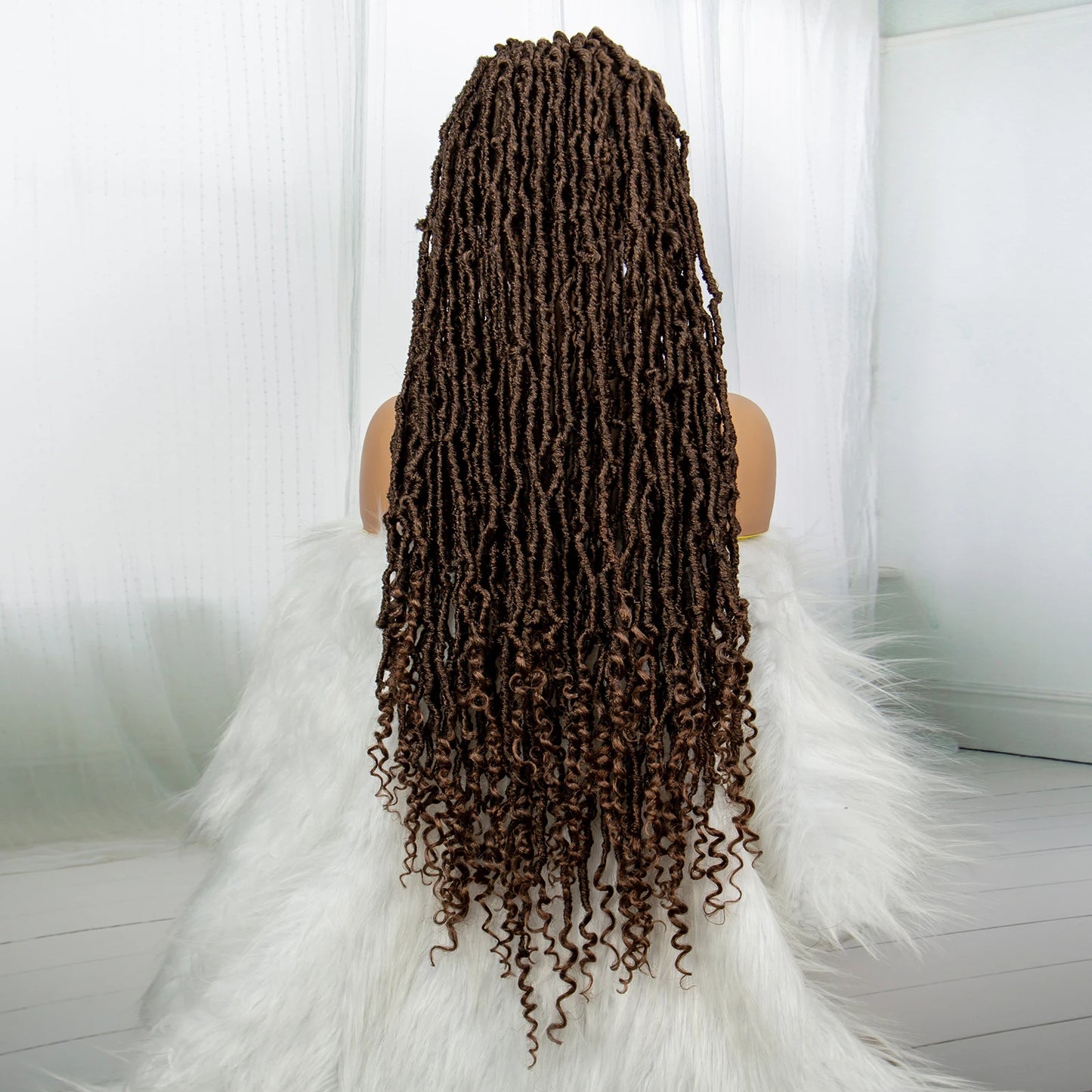 Synthetic Dreadlock Braided Wigs with Baby Hair Full Lace Braids Wigs Knotless Wigs Lace Wigs for Women Twisted Braids Wig