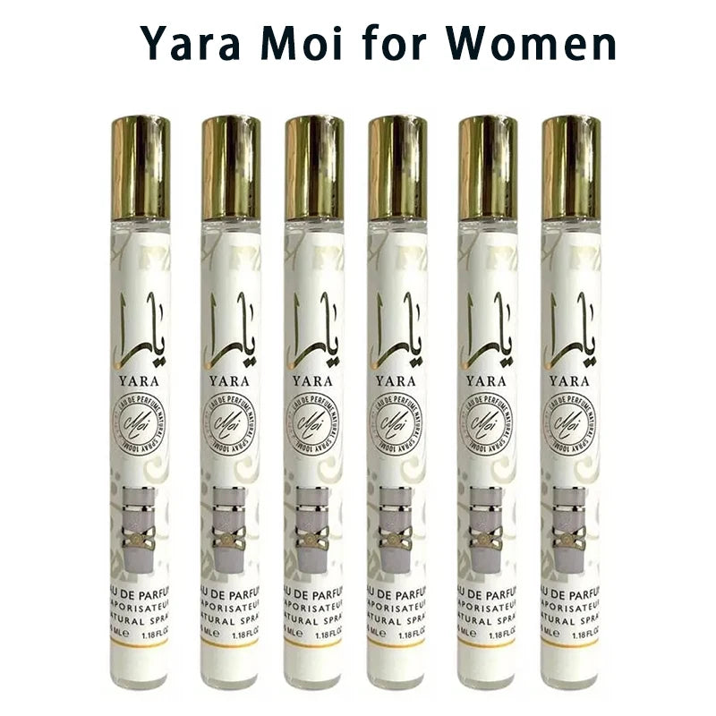 6PCS 35ml Original Yara Perfume Long Lasting Fragrance Eau de Parfum Spray Arabian Perfumes For Men's & Women Portable Perfume