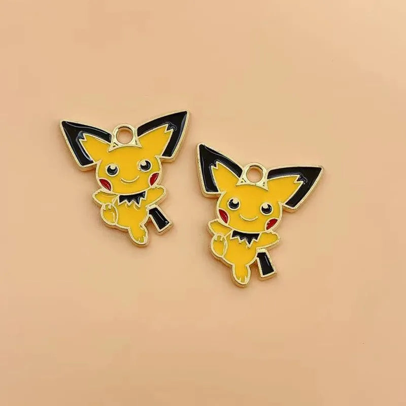 10pcs Cartoon Anime Character Enamel Charms Earring Pendant for Making DIY Keychain Necklace Drip Oil Metal Jewelry Accessories