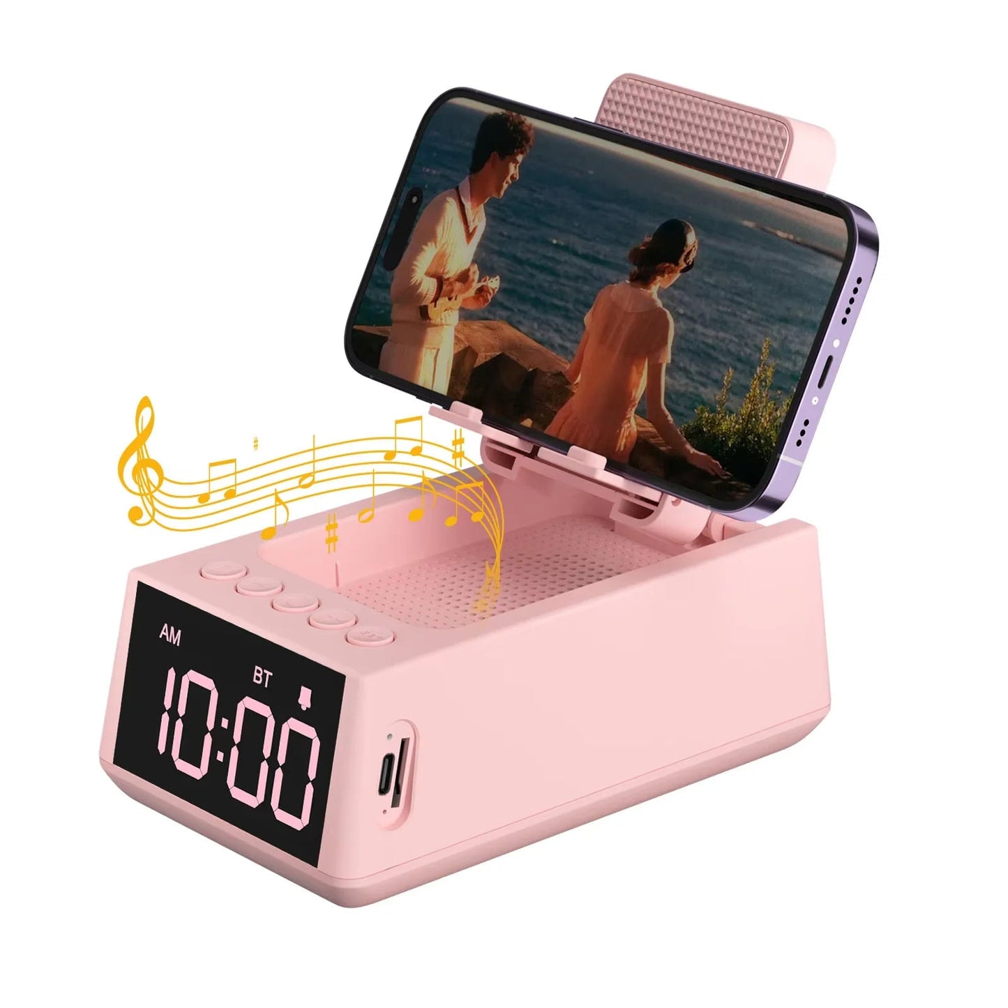 WISETIGER S207 BT5.3 Speaker Music Speaker Wireless with Loud Alarm Clock Gift Speaker with 12H Display Viralgem Store