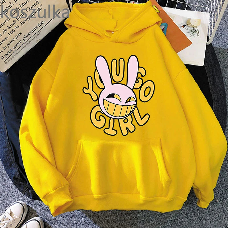 The Amazing Digital Circus Jax Hoodies Fashion Women Harajuku Funny Kawaii Hoodies Unisex Casual Vintage Pullovers Sweatshirts