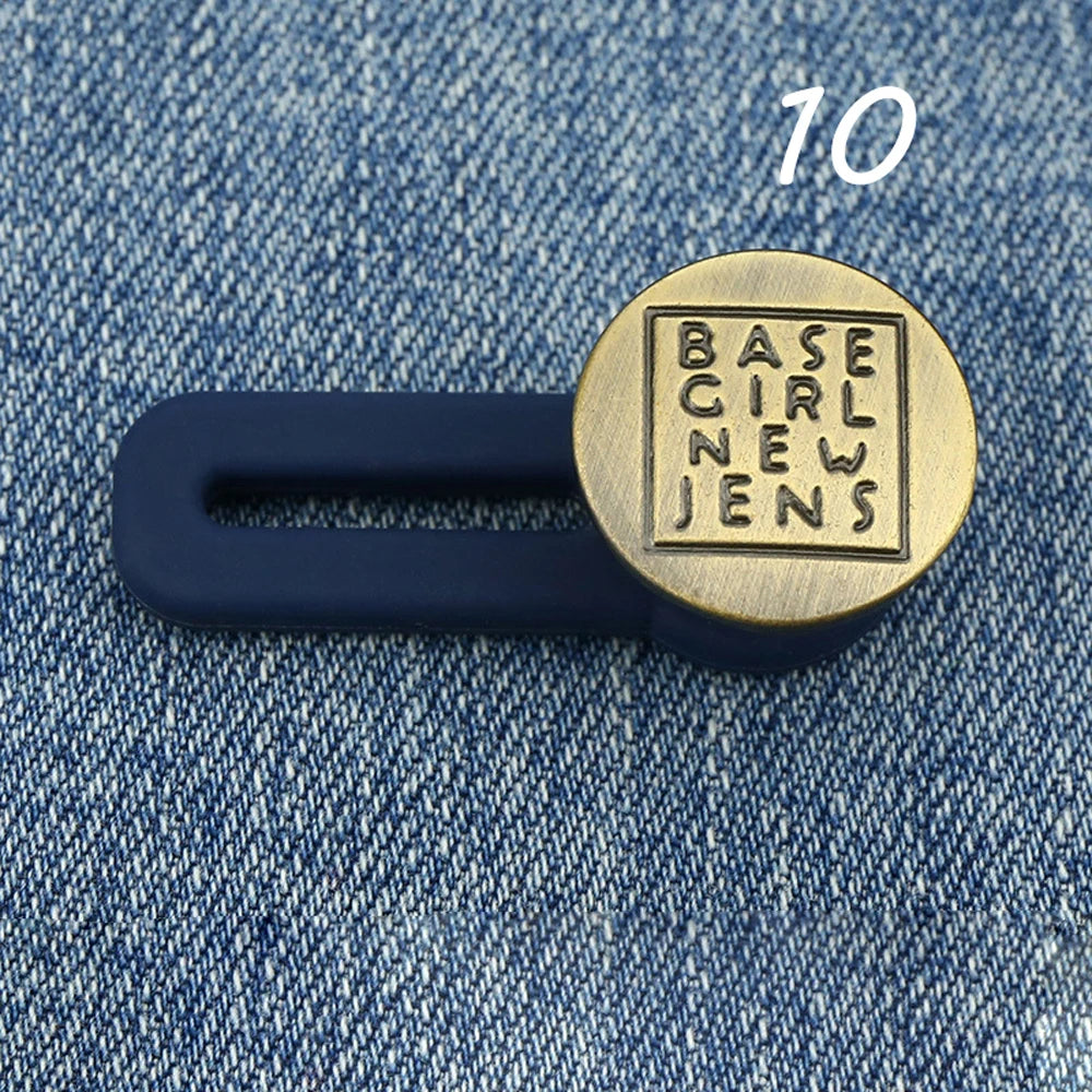 Adjustable Letter Star Elastic Clothing Retractable Buckle Buttons Jeans Extended Button Waist Fastener Waistline Increase Viralgem Store
