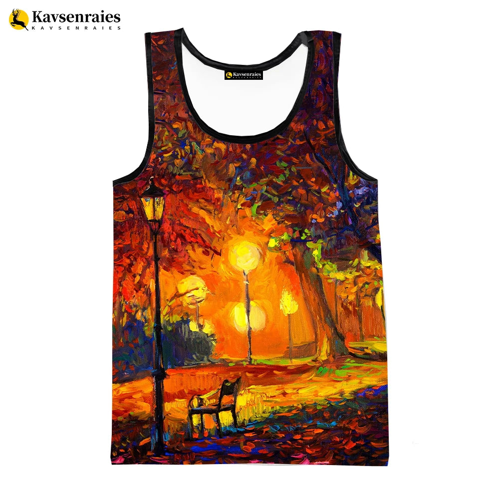 Van Gogh Oil Painting 3D Printed Tank Tops Men Summer Vest Women Casual Sleeveless Shirts Hip Hop Streetwear Oversized Tops