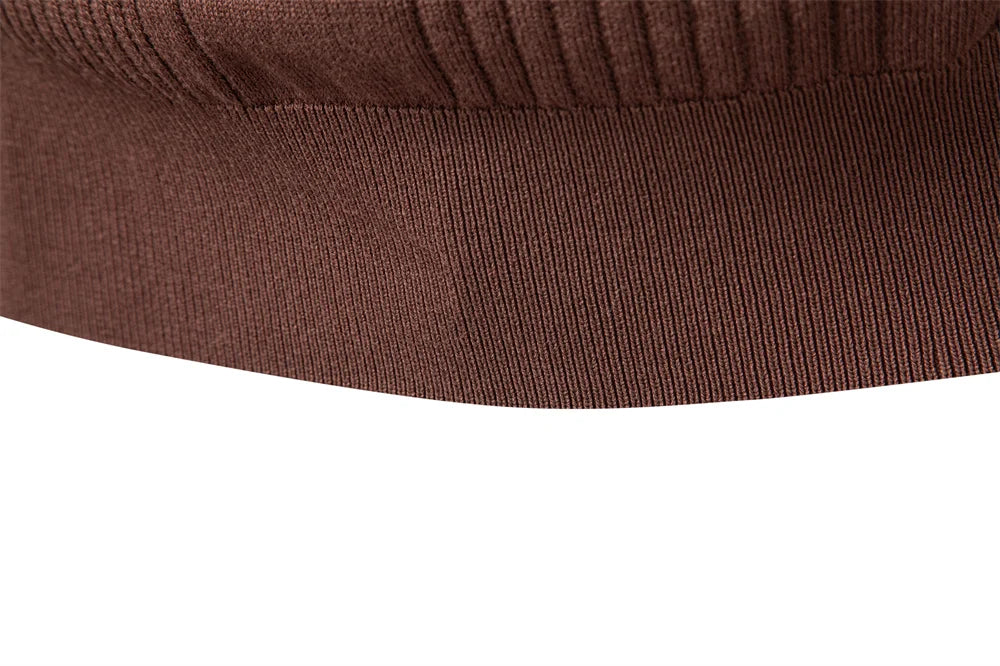 2025 Button Down Polo Shirt Men Solid Color Stripe Long Sleeve Fall Winter Luxury Warm Touch Business Casual Mens Polo Shirts