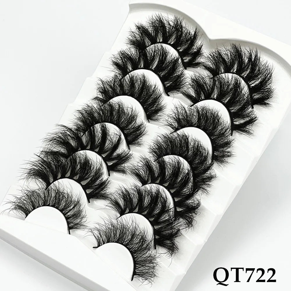 5/7/8 pairs 3D mink Lashes ,soft fluffy natural false eyelashes，individual eyelash extension, makeup tools lashes wholesale