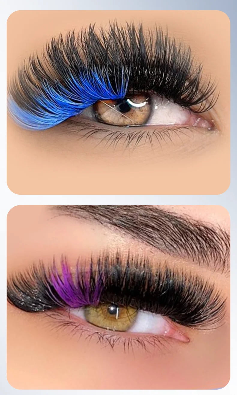 winky beauty Colorful 120pcs Cluster Lashes 40D Segmented Beam Natural D Curl Individual Mink Eyelashes Makeup Supplies at home