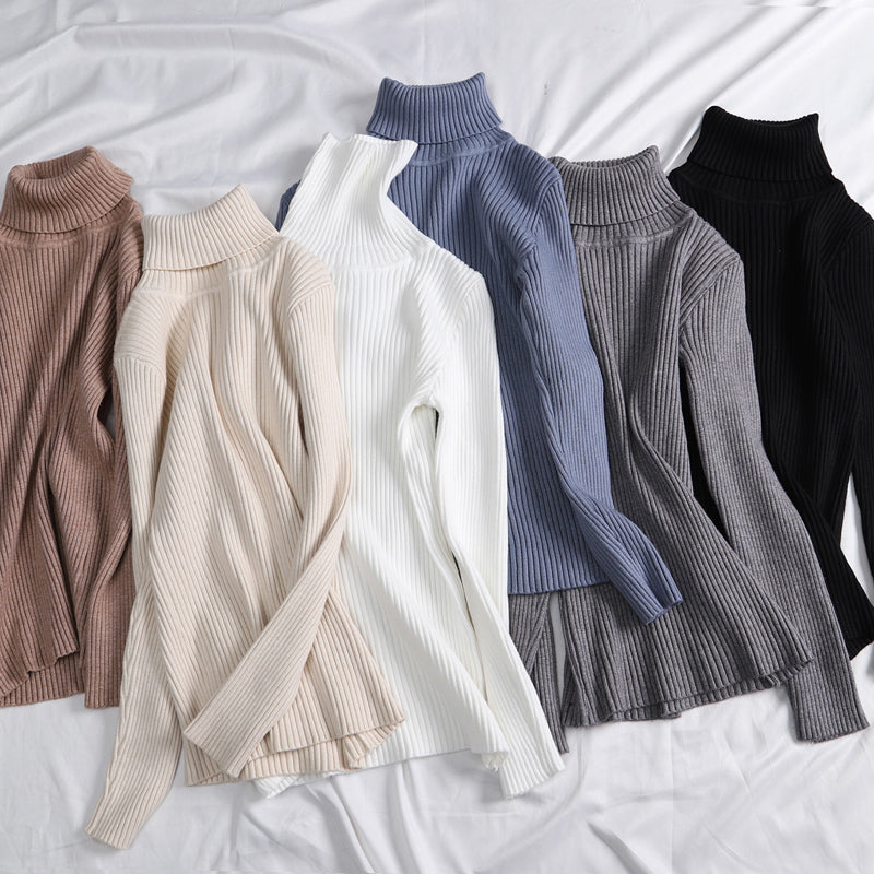 Women Turtleneck Sweater Knitted Soft Pullovers Cashmere Jumpers Basic Soft Sweaters For Women 2024 Autumn Winter