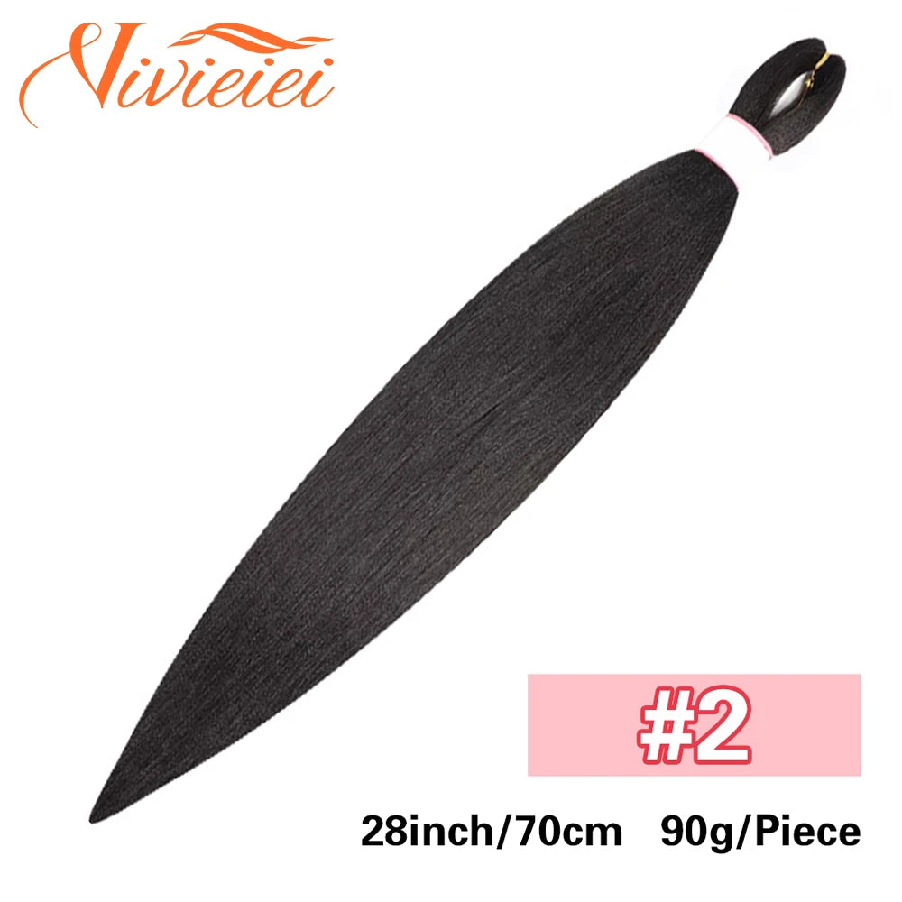 Synthetic Jumbo Braids Hair Extensions 28 Inch Braiding Hair Pre Stretched Orange Green White Blue Red Pink Purple Braids Viralgem Store