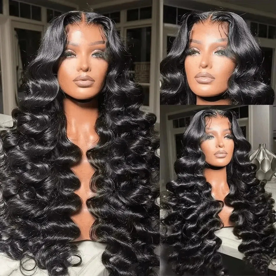 250 Density Curly deep wave 13x6 hd lace front human hair wig 40 Inch Brazilian Body Wave 13x4 Breathable Human Hair Wigs Women Viralgem Store