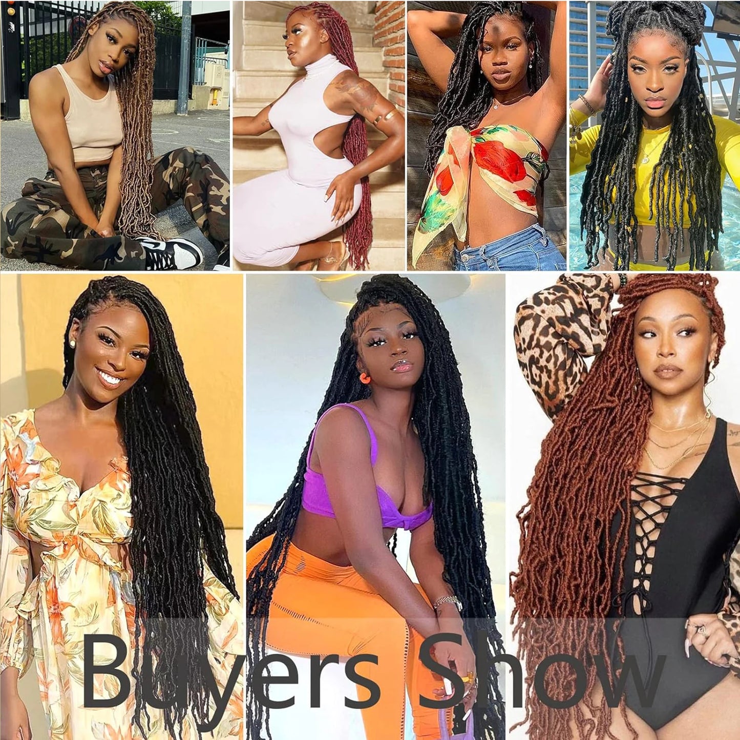36 Inch Faux Locs Crochet Hair Extensions For Women Soft Locs Crochet Braids Faux Locs Dreadlocks Synthetic Hair Extensions