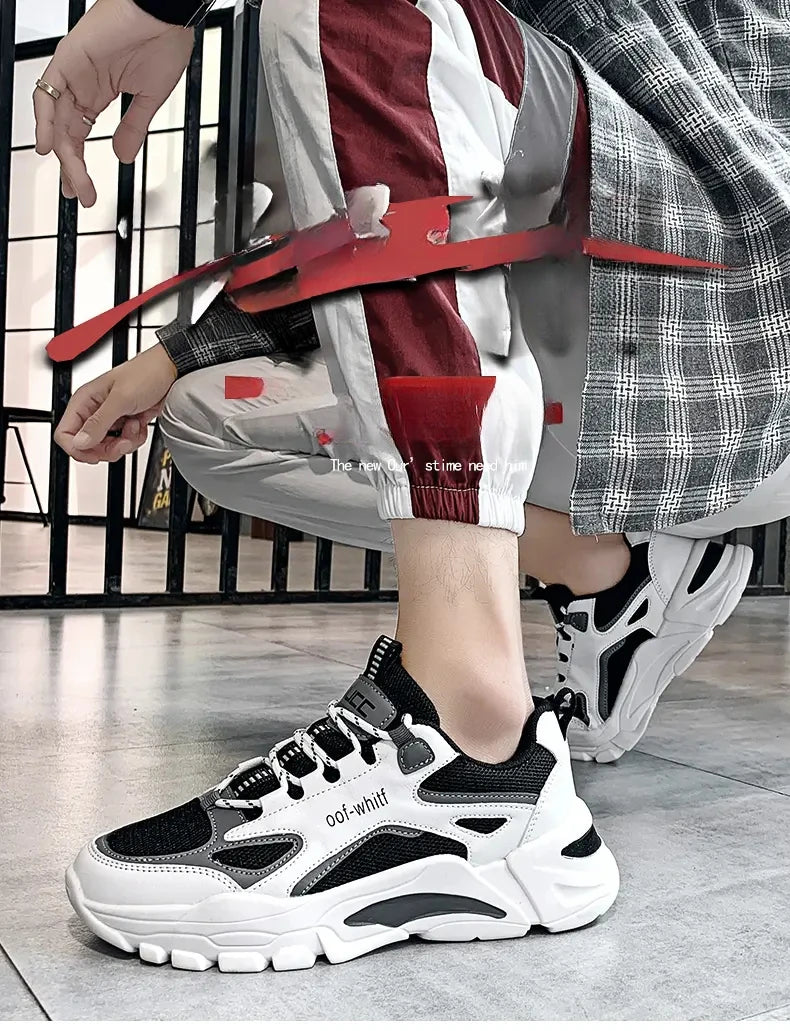 2024 New Men Sneakers Mesh Breathable Outdoor Running Shoes Fashion Casual Tennis Shoes Lightweight Comfortable Male Sport Shoes