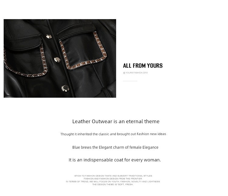 2024 Spring & Fall New Arrival Elegant Large Skirt Sheepskin Genuine Leather Clothes Mid Length Long Length Trench Coat Outwear Female Silm European Goods Viralgem Store