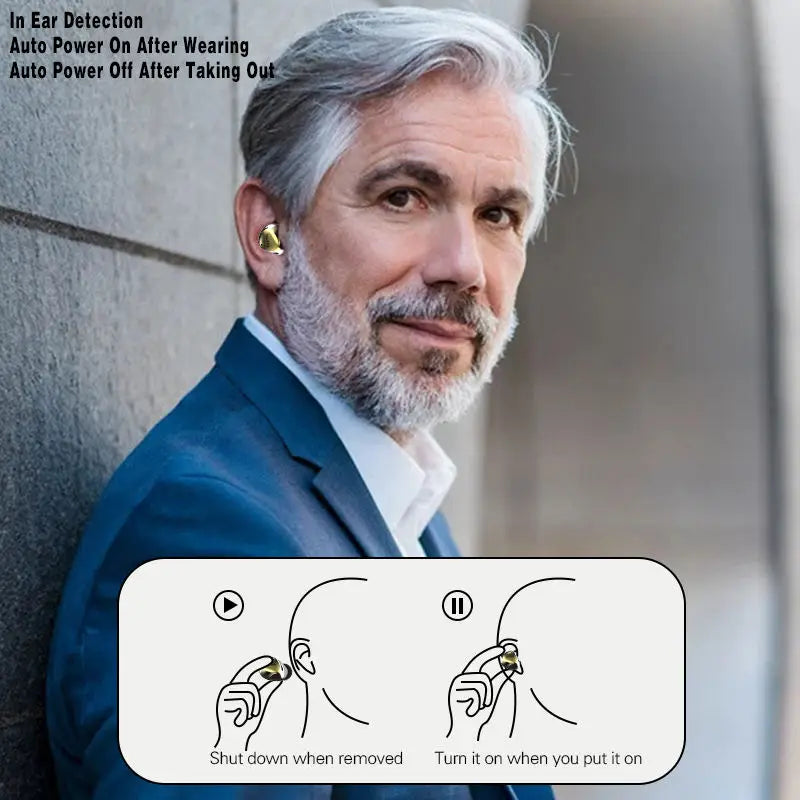 2024 New Digital Hearing Aid USB Rechargeable Noise Reduce Sound Amplifier Hearing Aids Waterproof Earphone For Deafness