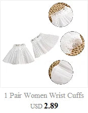 Steampunk Lolita Hand Sleeve Wrist Cuffs Ruffled Floral Lace Elastic Bracelet XX9D Viralgem Store