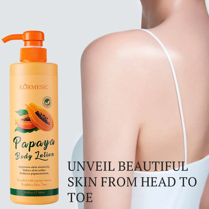 500ML KORMESIC Papaya Body Lotion Cream Moisturising Exfoliating Leg Arm Nourishing Anti Smooth Skin Care Viralgem Store