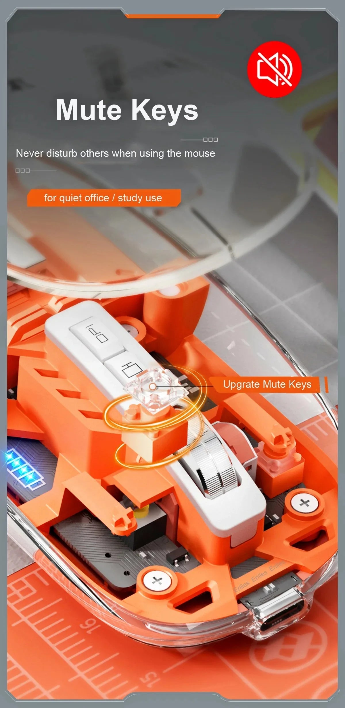 Transparent Magnetic Triple Mode Bluetooth compatible 2.4G Wireless Mouse One-Click Desktop Type-C Rechargeable Silent Mice Mute Viralgem Store