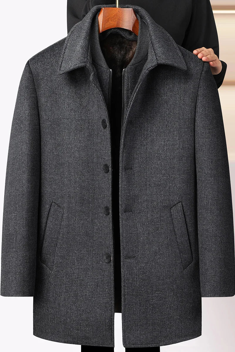 2023 new arrival winter jacket men fashion Woolen Coat Men's Casual Wool thicken warm trench coat Men Dress Jacket Size M-4XL