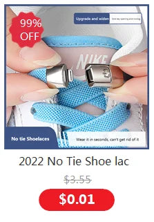 1Pair No Tie Shoelace Elastic Shoelaces Leisure Sneakers Quick Flat Shoelaces Lazy Shoe Laces Nice Buckle Kids and Adult Unisex