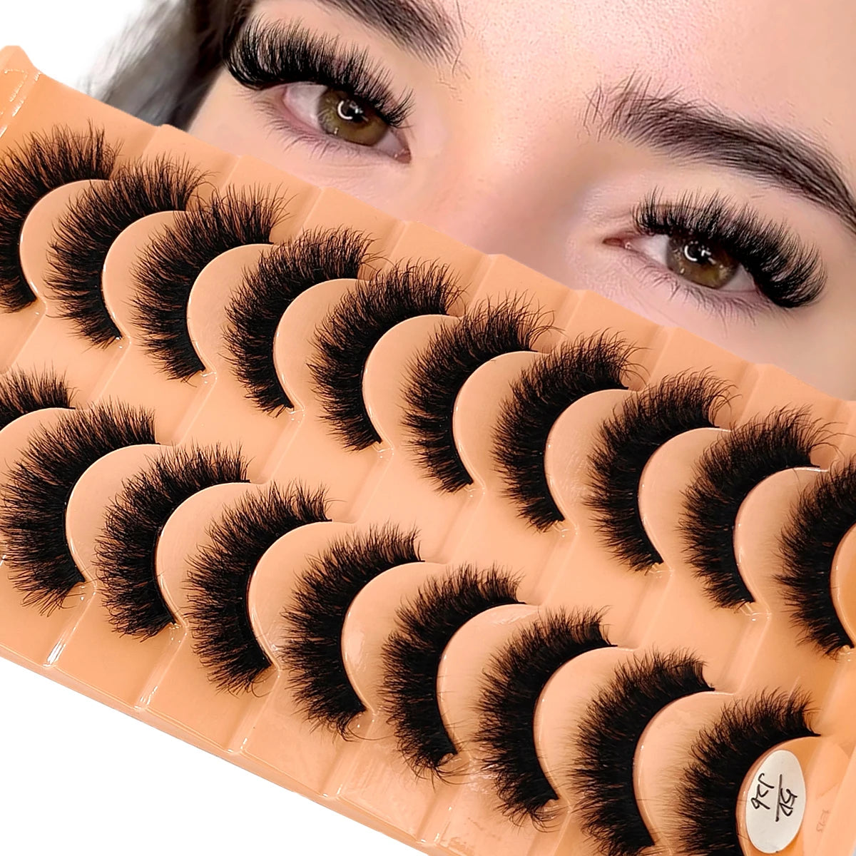 10 Pairs 3D Faux Mink Lashes Fluffy Soft Beauty Wispy Natural Short False Eyelashes Curly lashes Makeup Classic Thick eyelashes