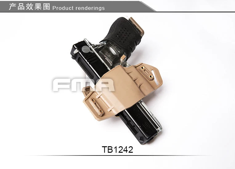 Universal FMA Gun Holster With Clips Fit Compact Glock 17/19 / Smith & Wesson M&P/Sig sauer P226 9mm 1911 . 45cal Airsoft Case Viralgem Store