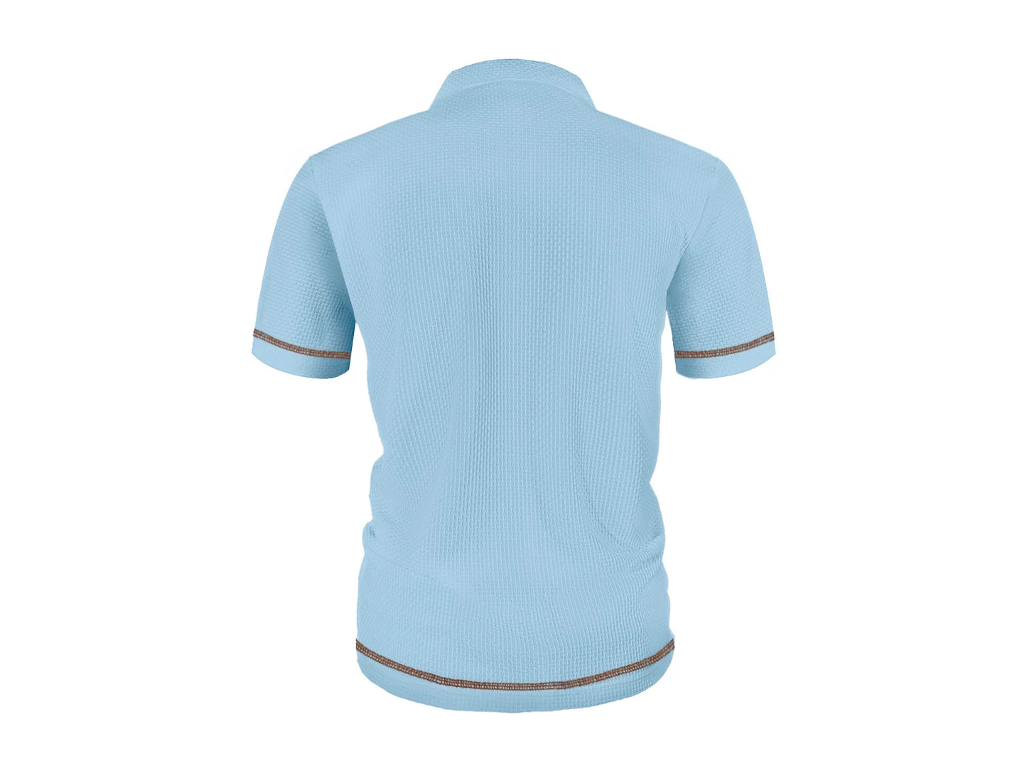 Summer ice silk lapel men's short-sleeved T-shirt men's clothing top