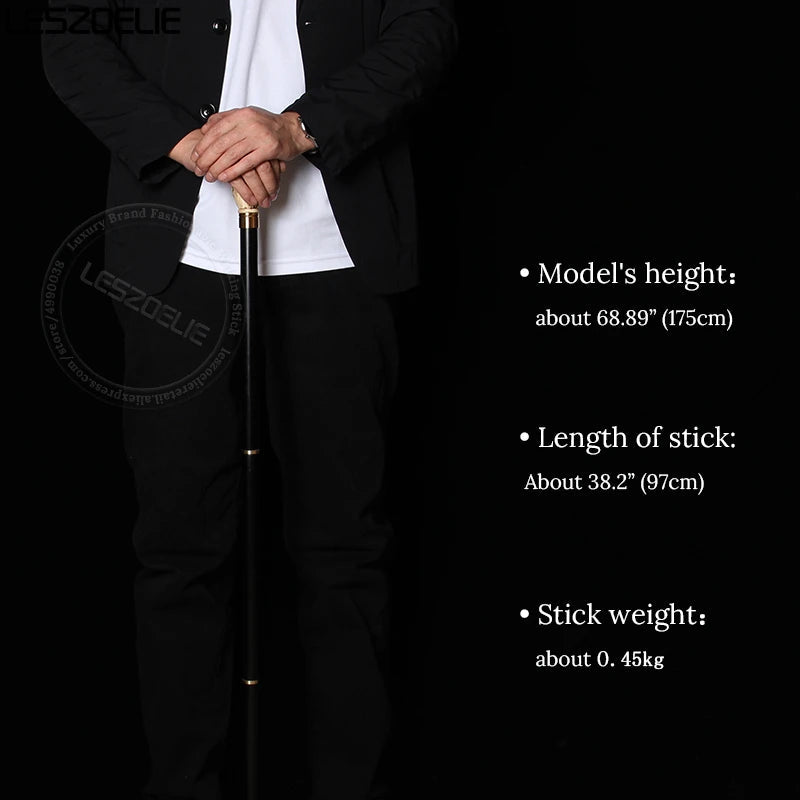 97cm Lion-Head Resin Handle Stick Men German Beech Detachable Wooden Walking Sticks Women Fashionable  Party Decorative Canes Viralgem Store