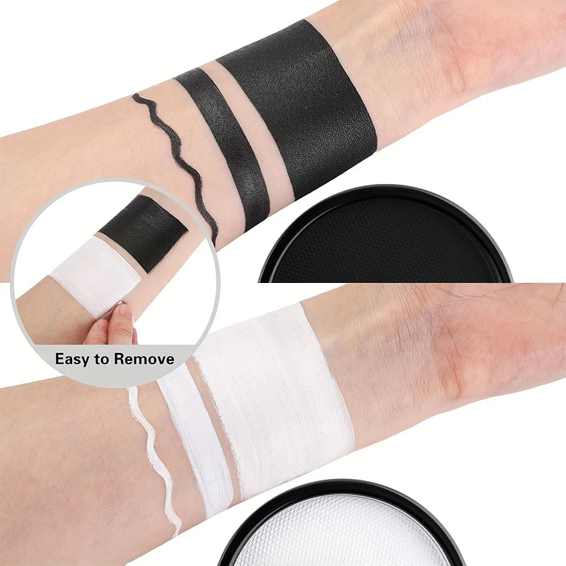 30G Water Solubility Monochromatic Body Paint Black And White Makeup Face Paint Halloween Party Waterproof Makeup Body Painting