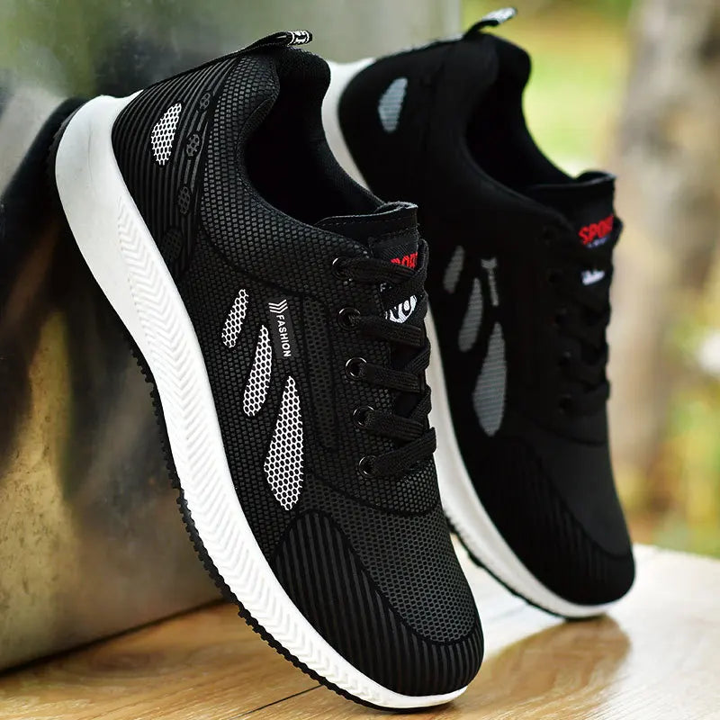 2024 summer new leather non-slip waterproof sports shoes walking shoes all casual fashionable shoes men's running shoes