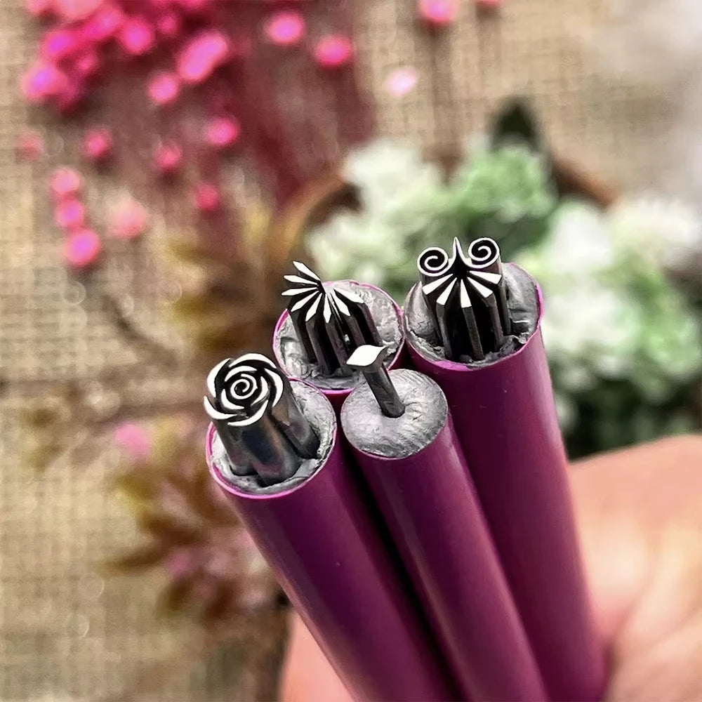 10/6/4pcs Nail Art Stamp Pen Set Handicraft Graffiti Flower Nail Templates Stamper Polishing Painting Drawing DIY Manicure Tools