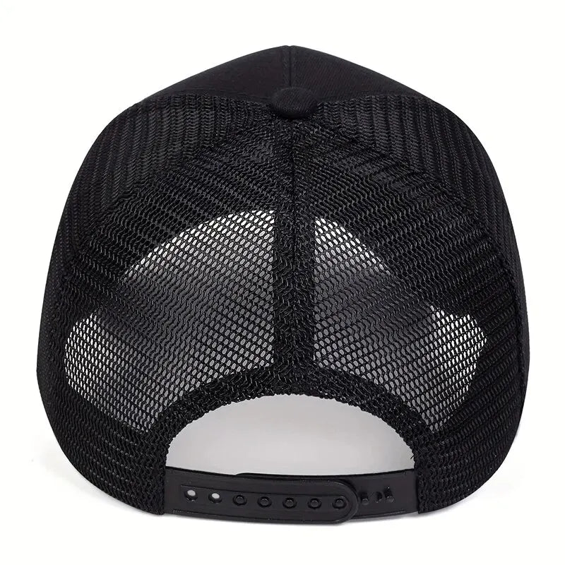 Unisex Cross Embroidery Baseball Net Caps Hip Hop Cap Spring and Summer Outdoor Adjustable Casual Hats Sunscreen Hat