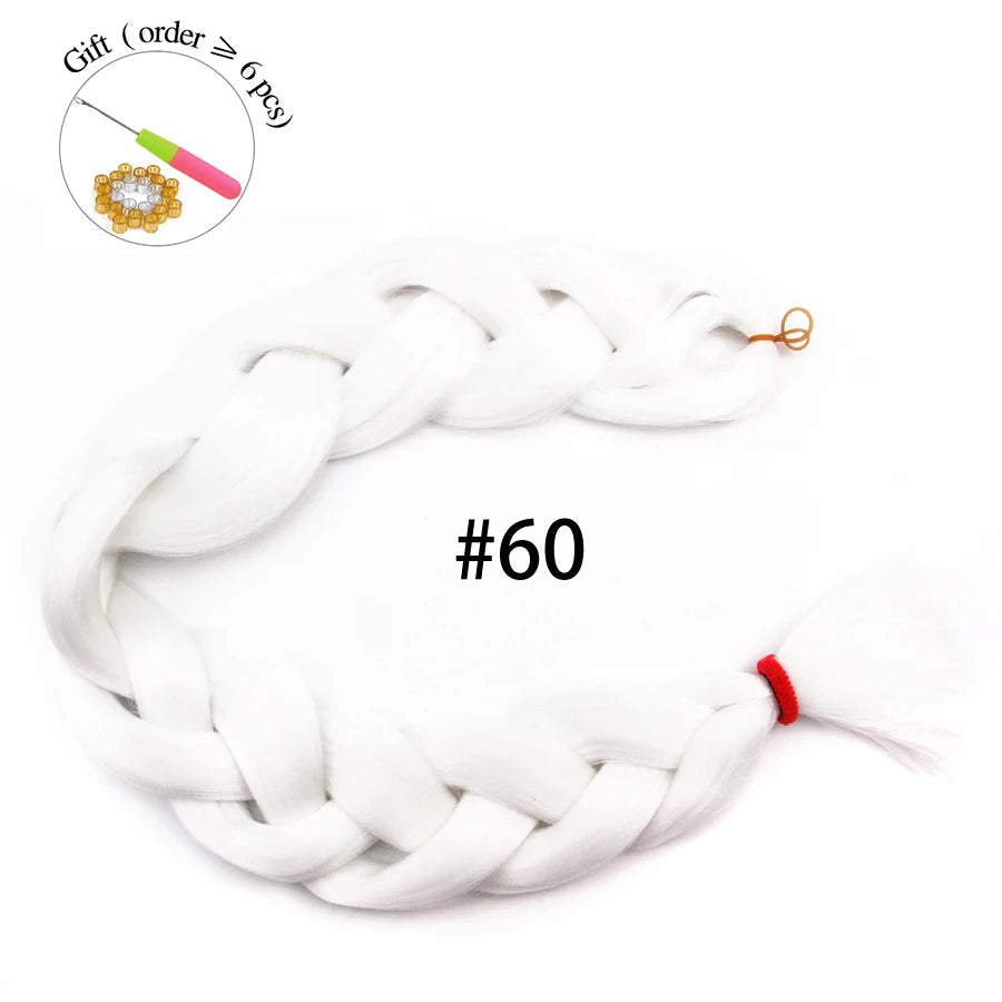 Super Long 165G 200cm Hair Synthetic Jumbo Braiding Hair Extension Heat Resistant Fiber African Ombre Jumbo Braid Hair Women Viralgem Store