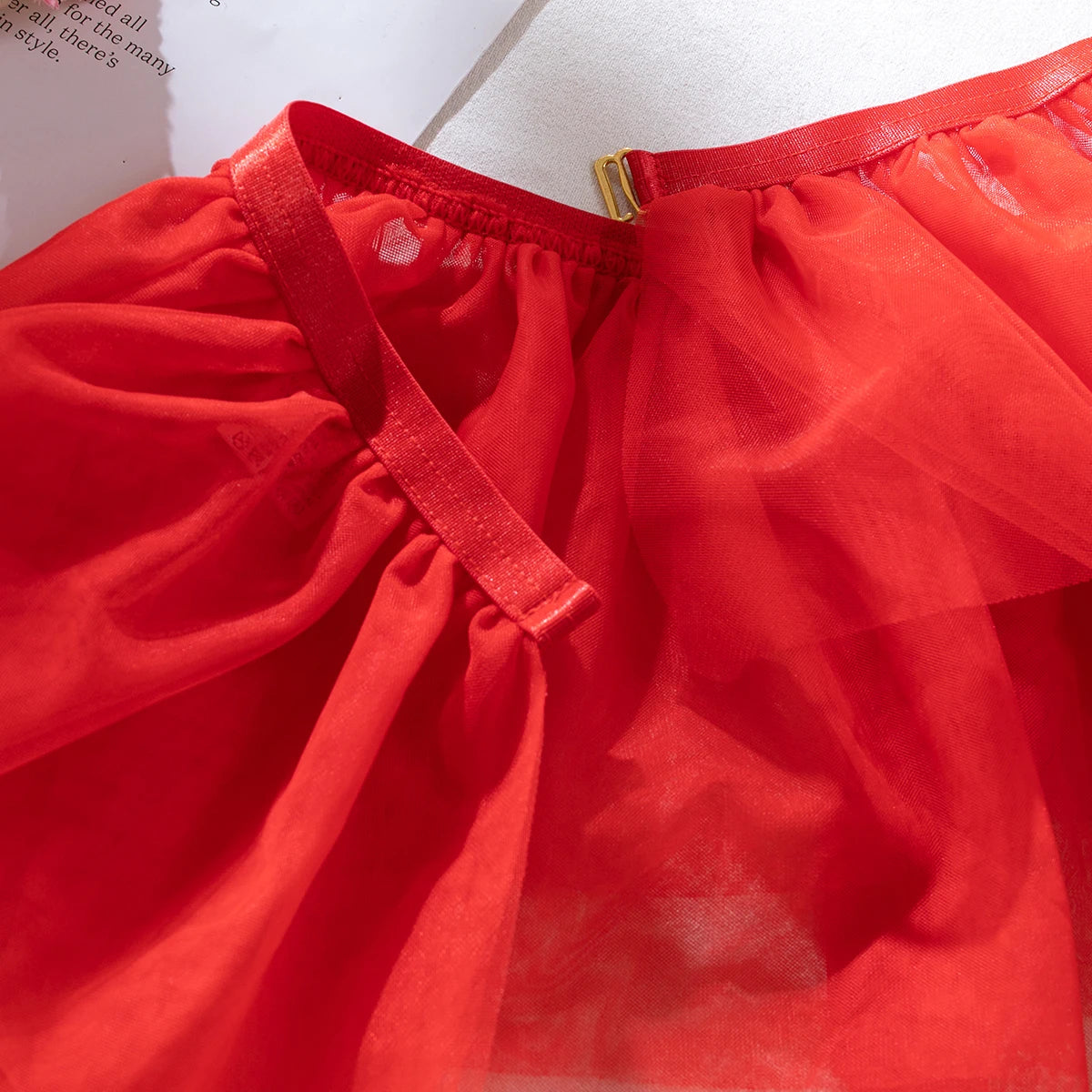 Yimunancy Lace Lingerie Set Women 2-Piece Red Backless Bodysuit Mesh Ball Gown Bow Panty Intimates Valentine Day