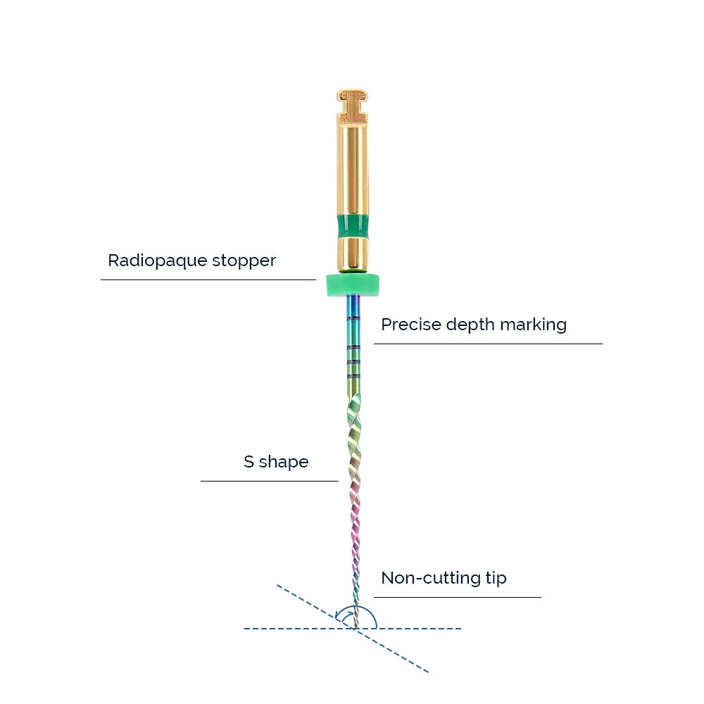 6 Pcs/Box Dental Rotary M3 Rainbow Files Thermal Activation Accessories Endodontic For Root Canal Files Cleaning Dentist Use