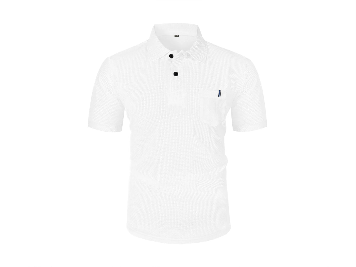 Summer ice silk lapel pocket POLO shirt, men's short-sleeved T-shirt, men's clothing top