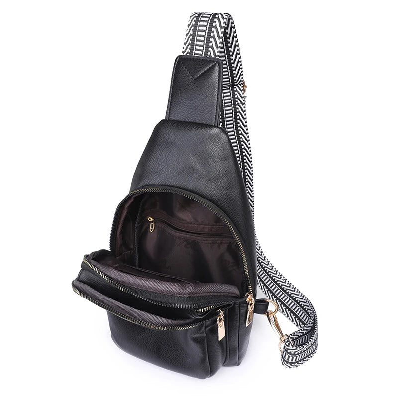 Women Bag Soft PU Leather Shoulder Purse Vintage Fashion Female Chest Bag Designer Multifunctional Shoulder Messenger Crossbody Viralgem Store