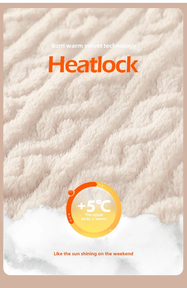 Winter Flannel Fleece-lined Sleepwear Women's Long Sleeve Warm Thickened Pyjamas Home Clothes Explosion Model Jacket Viralgem Store