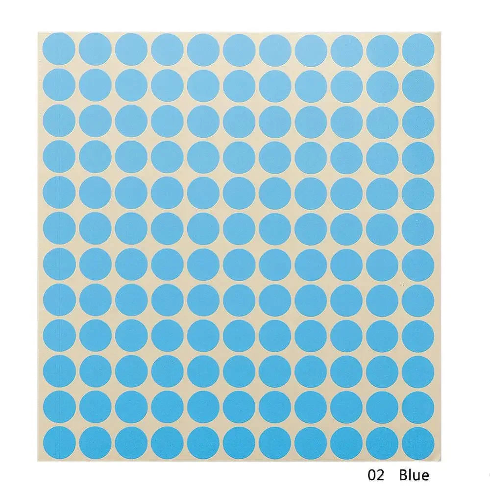 1 Sheet of 132 Blank Round Stickers Labels for Essential Oil Bottle Cap Lid Water Resistant 7 Color Sticker 13mm DIY