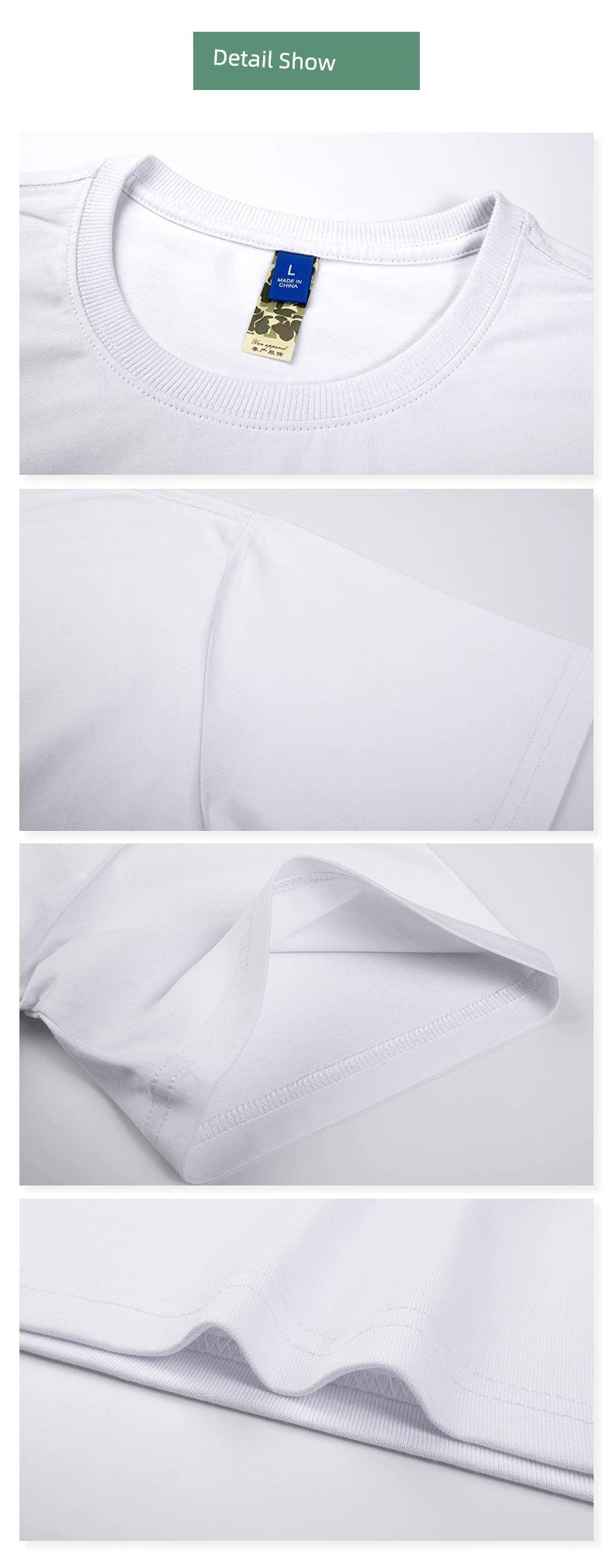 300G Heavy Weight American Letter Print Short-Sleeve T-shirt Street Plus Size Black round Neck Cotton Simple Half Sleeve Men's Fashion